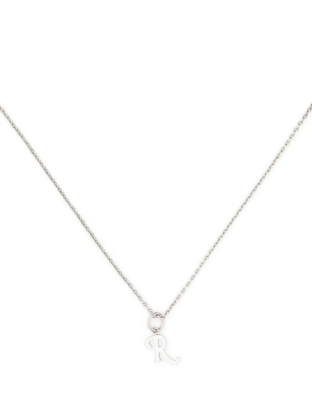 logo-pendant chain necklace