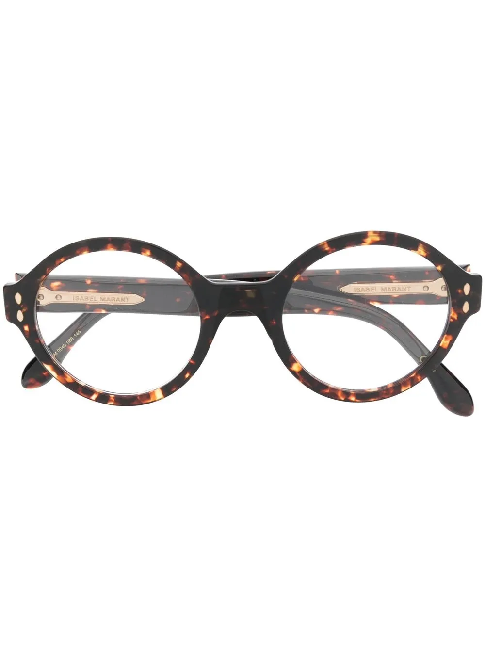 

Isabel Marant Eyewear tortoiseshell-effect round-frame glasses - Brown