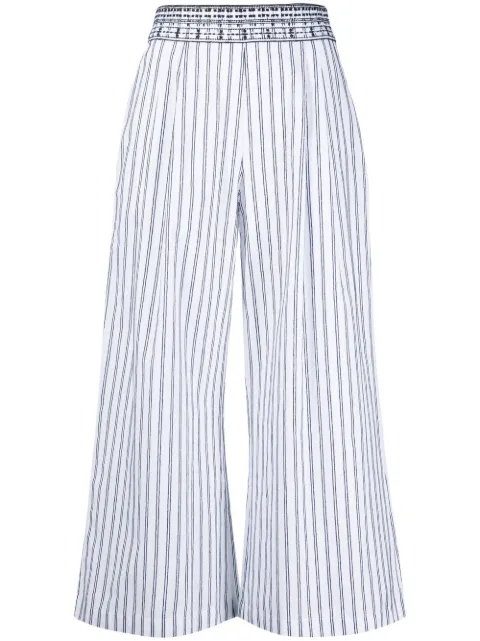 Ermanno Scervino pinstripe pattern cropped trousers