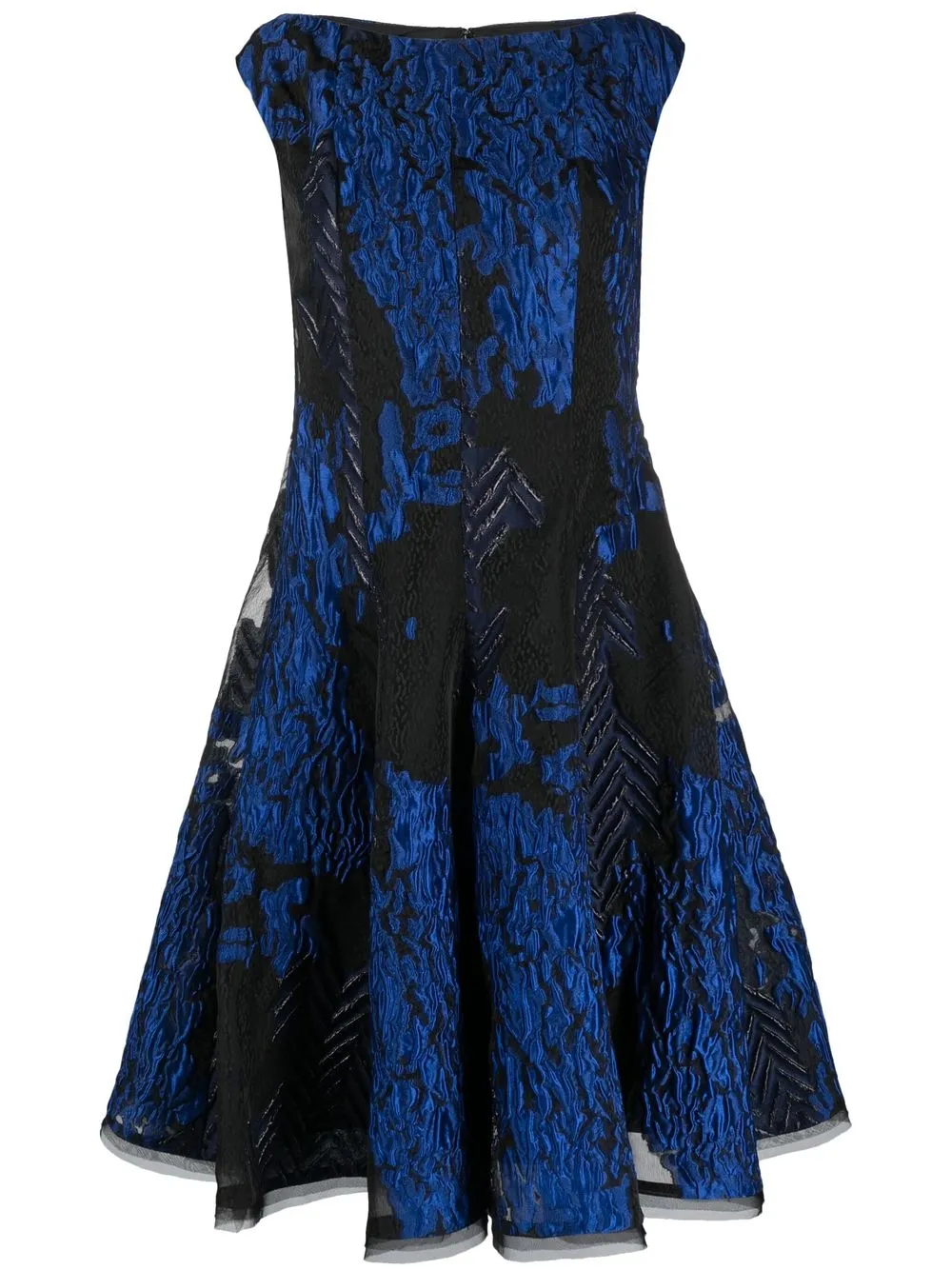 

Talbot Runhof vestido corto acampanado - Azul