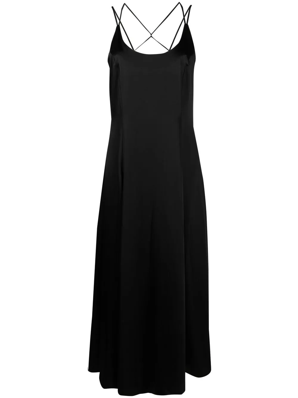 Andrea Ya'aqov Criss-cross Midi Dress In Schwarz | ModeSens