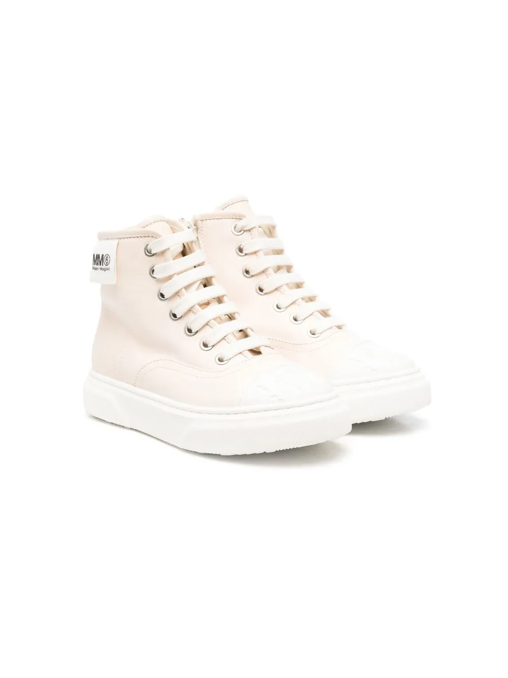 

MM6 Maison Margiela Kids tenis altos con agujetas - Neutro