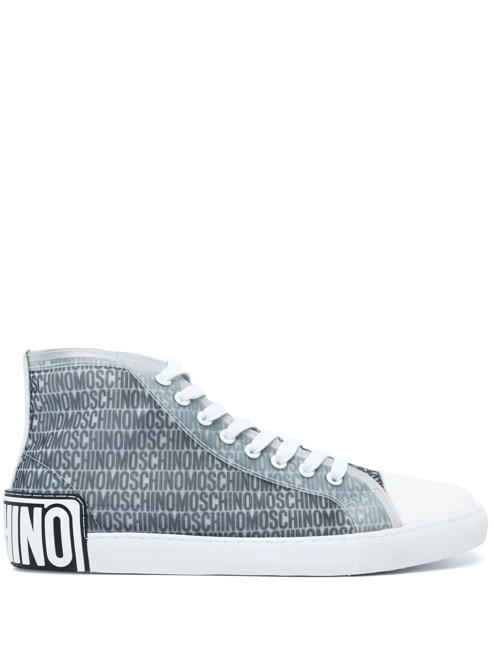 

Moschino tenis altos con logo estampado - BLACK/WHITE