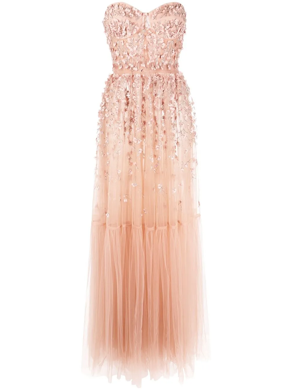 Elisabetta Franchi sequin-detail Strapless Gown - Farfetch