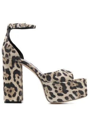 Platform hot sale sandals leopard