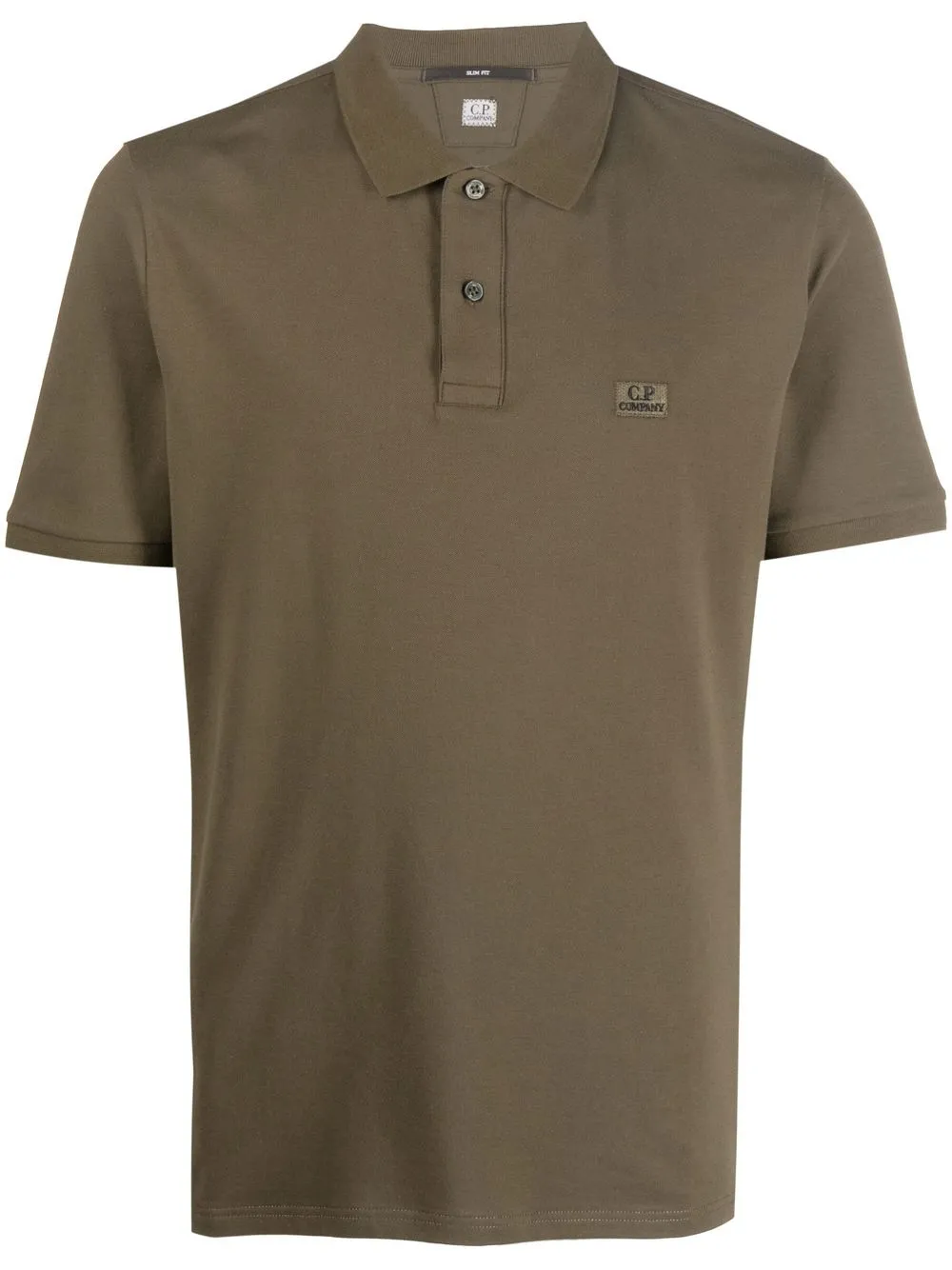 

C.P. Company playera tipo polo con logo bordado - Verde