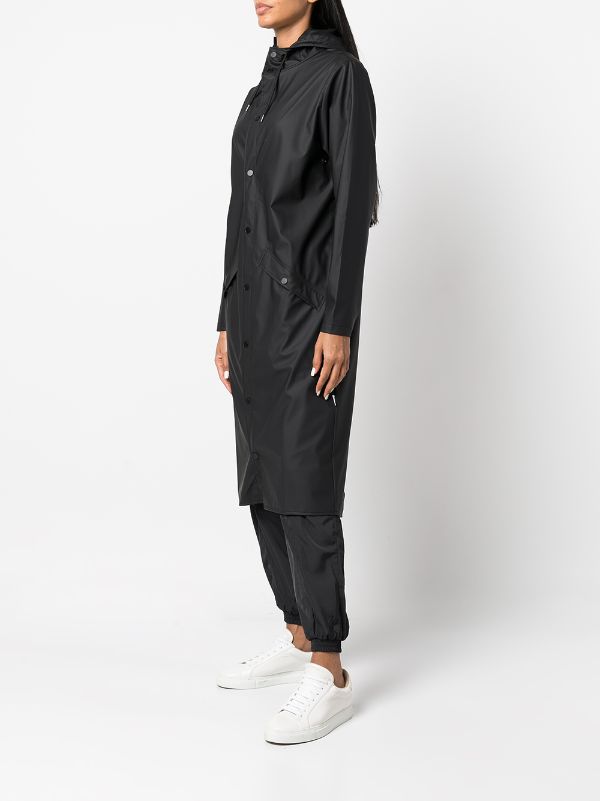 Rains Longer drawstring-hood Raincoat - Farfetch