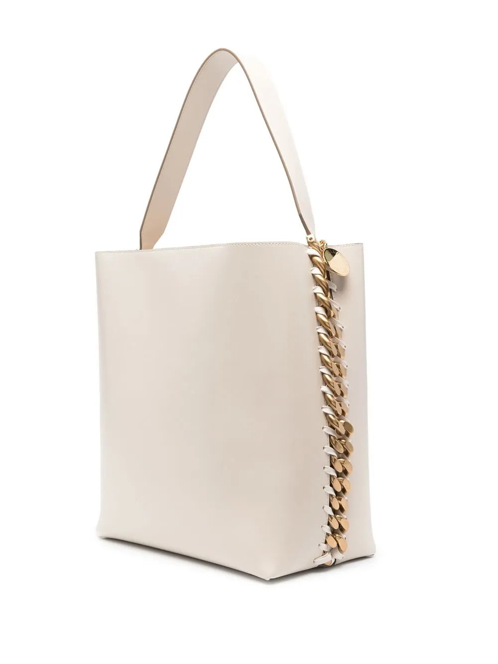 Stella Mccartney Frayme Chain-trim Tote Bag In Neutrals