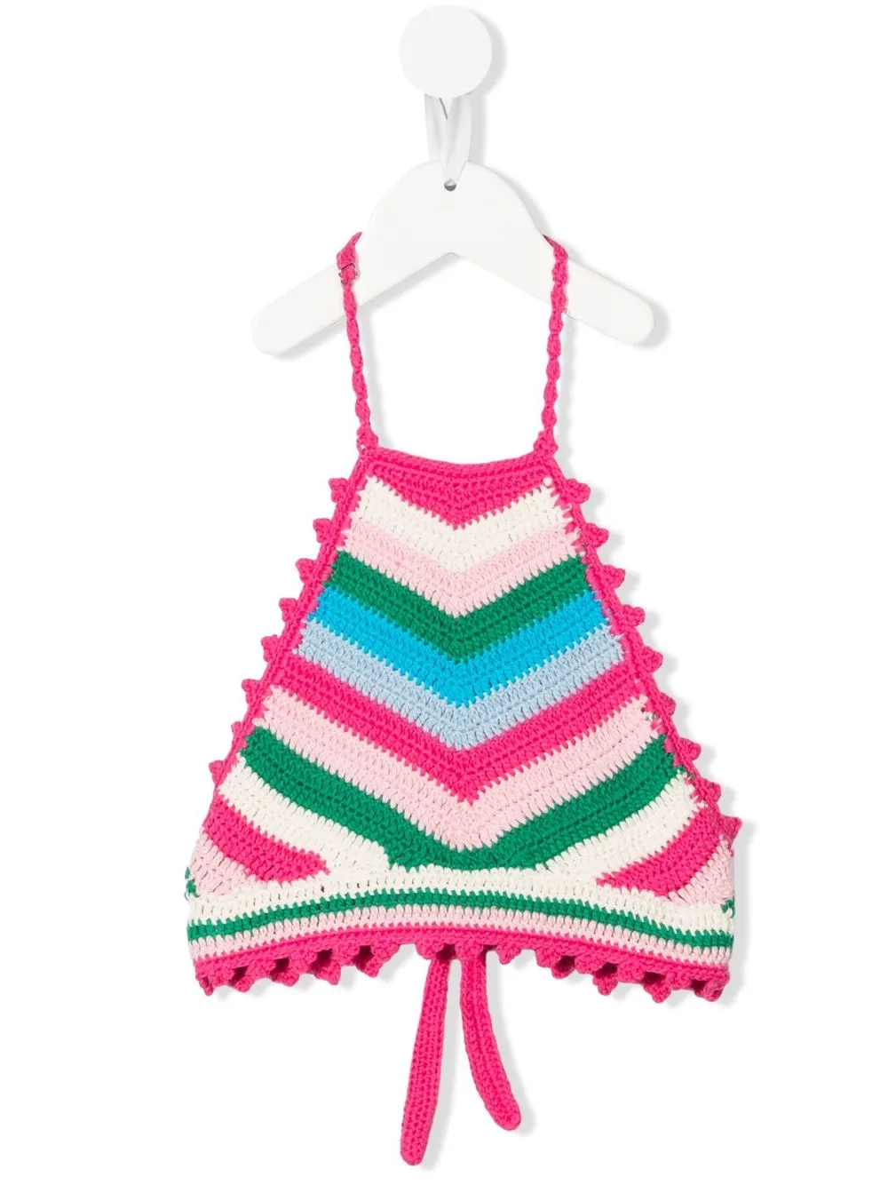 

MC2 Saint Barth Kids top de crochet con cuello halter - Rojo