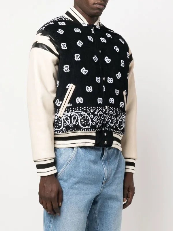 Rhude Mens Bandana Bomber Jacket 'Black/White' – Extra Butter