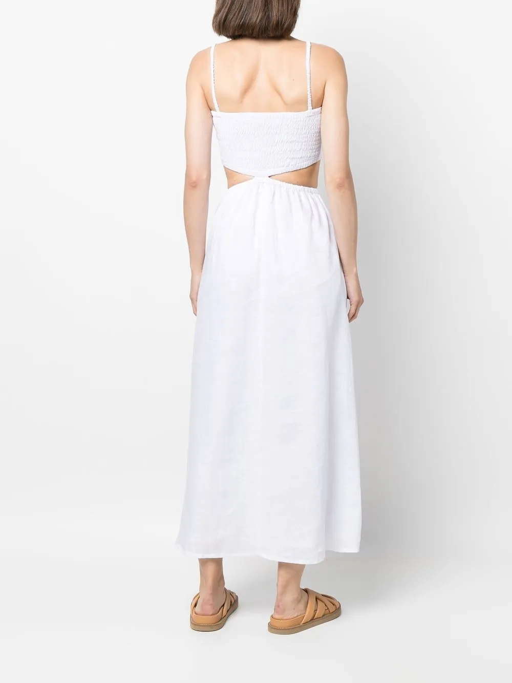 Faithfull The Brand Tayari Linen Midi Dress - Farfetch