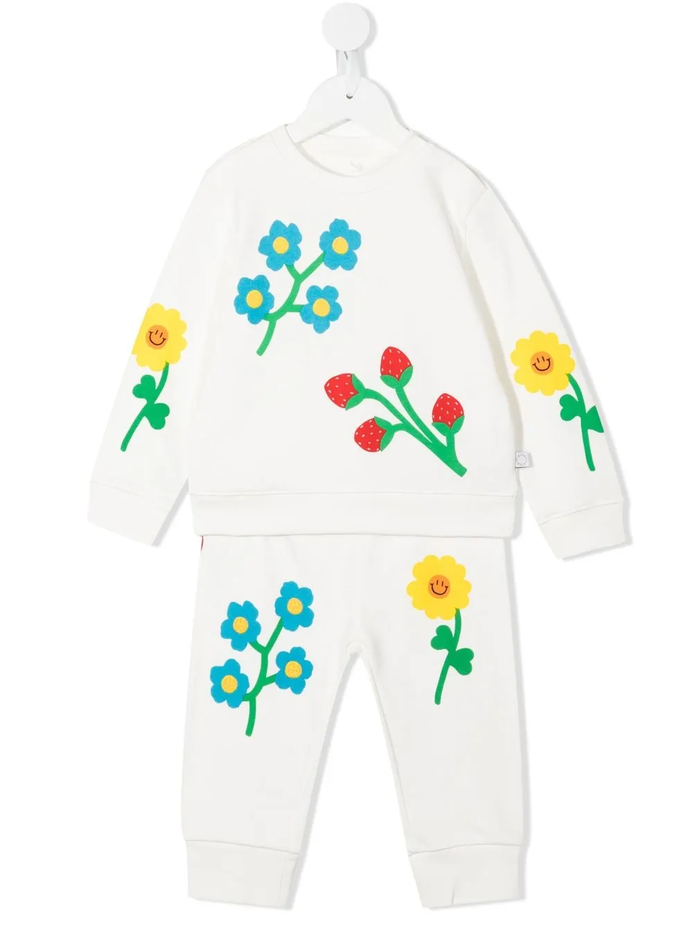 

Stella McCartney Kids juego de pantalón con estampado floral - Blanco