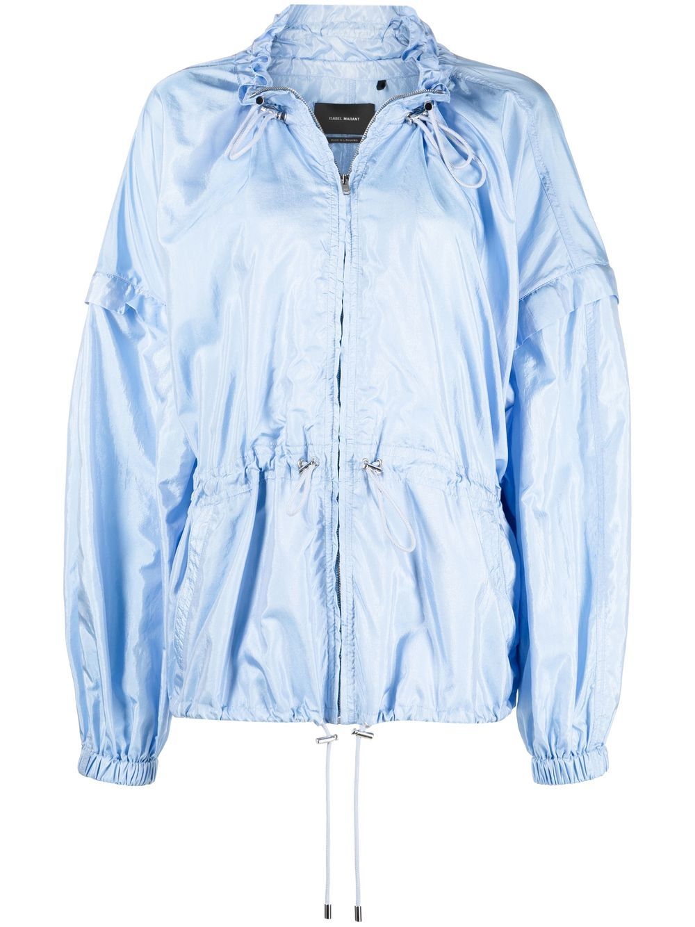 Shop Isabel Marant Dimarik Oversize Drawstring Jacket In Blau
