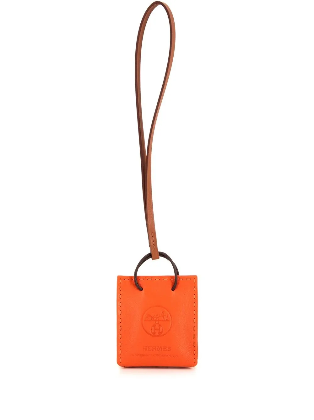 Hermès porte-clés en cuir pre-owned (années 2010) - Orange Top Merken Winkel