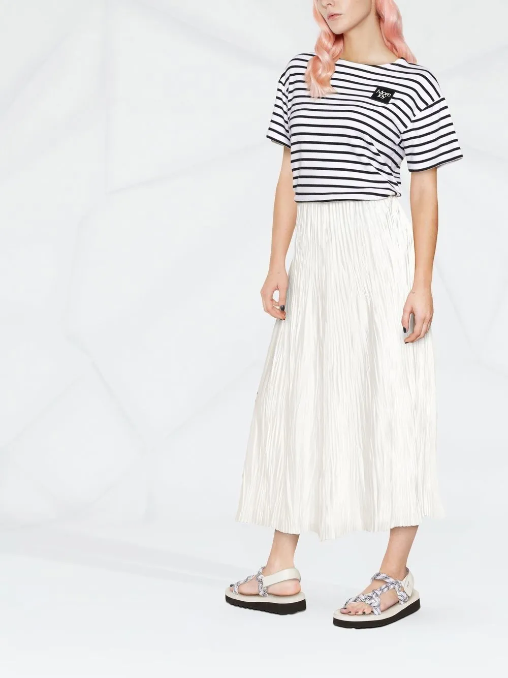 Polo Ralph Lauren Malone A-line Mid-length Skirt In Off White