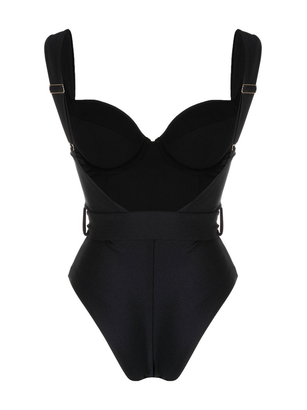 Noire Swimwear Belted bustier-style Swimsuit - Farfetch