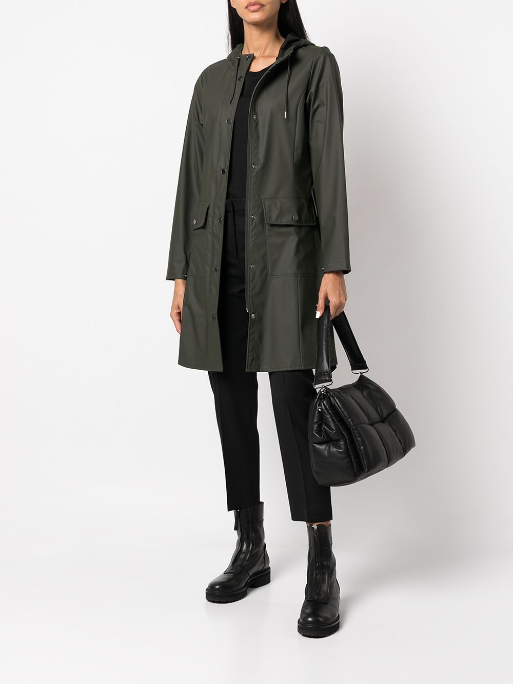 Rains Curved Belted Trench Coat - Farfetch
