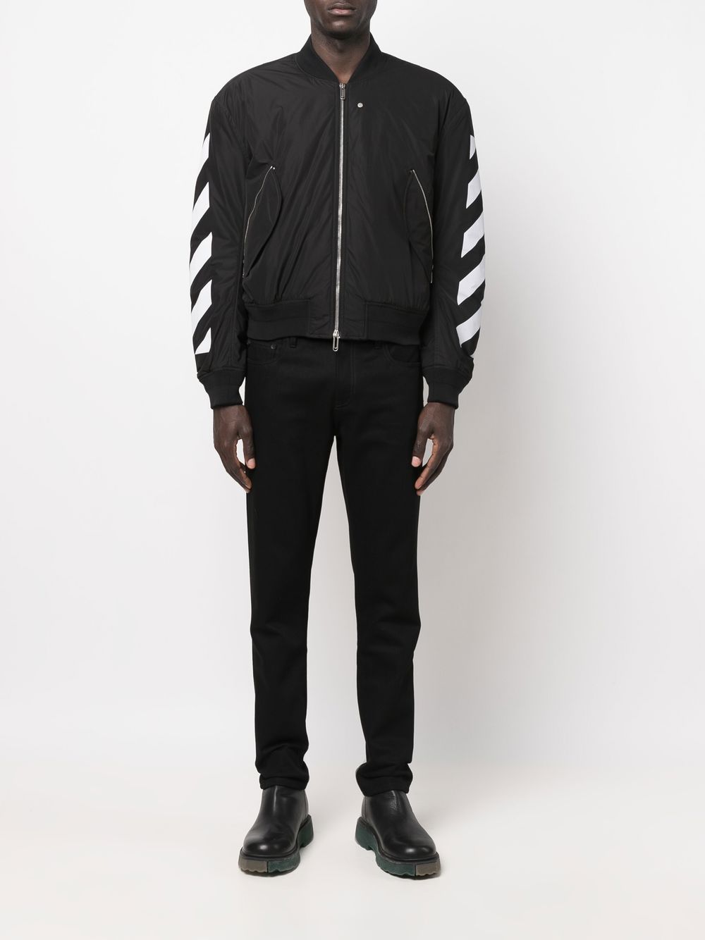 Off-White Brushed Bomber Jacket Off-White