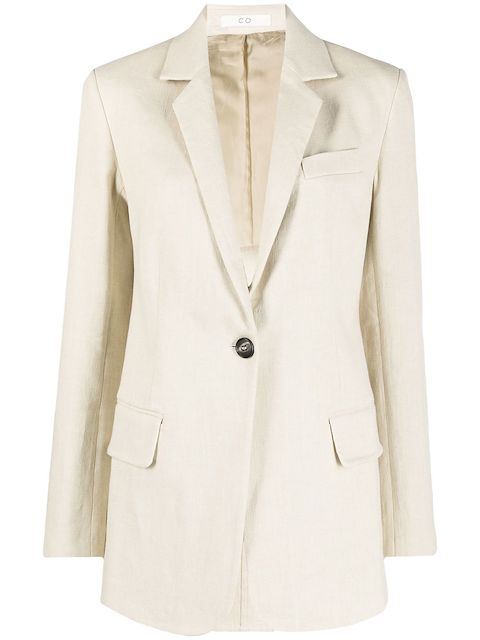 Co fitted single-breasted suit blazer
