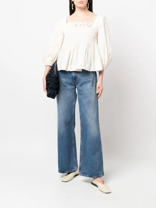 Molly Goddard wide-leg flower-patch 