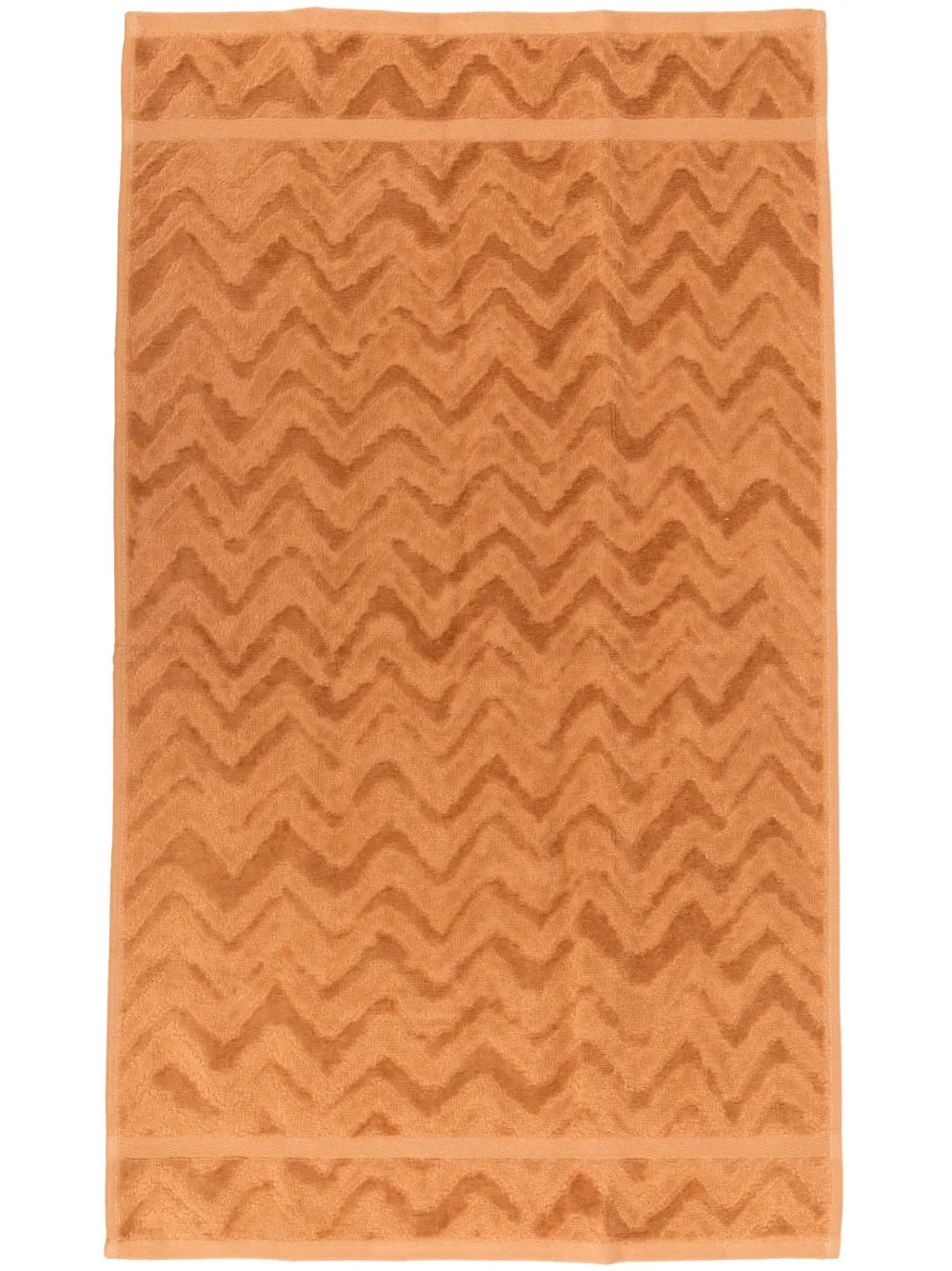 Missoni Zig-zag-print Cotton Bath Towel In Orange