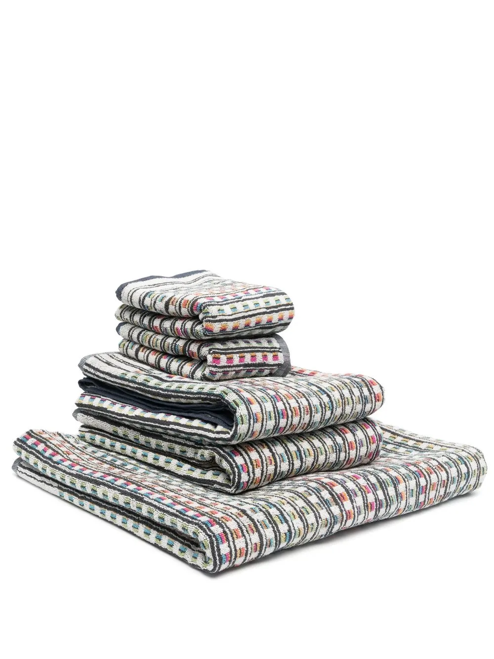 

Missoni Home striped towel set - White