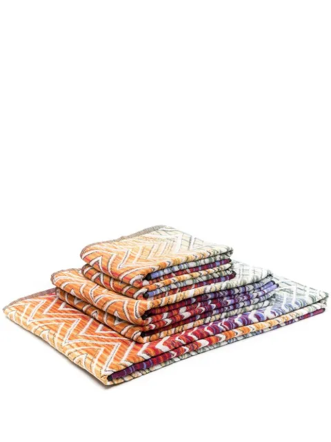 Missoni Home Tolomeo zigzag towels (set of 5)