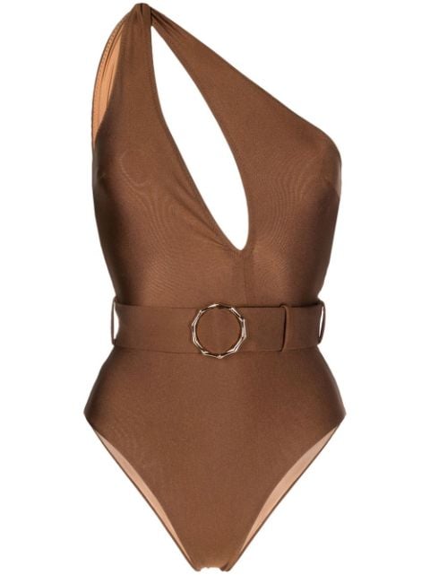 Noire Swimwear cut-out one-shoulder swimsuit