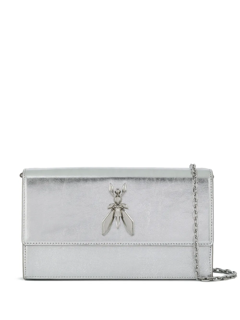 

Patrizia Pepe crystal-embellished clutch bag - Silver