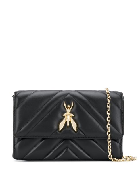 PATRIZIA PEPE Logo Plaque Quilted Cross Body Bag - Farfetch