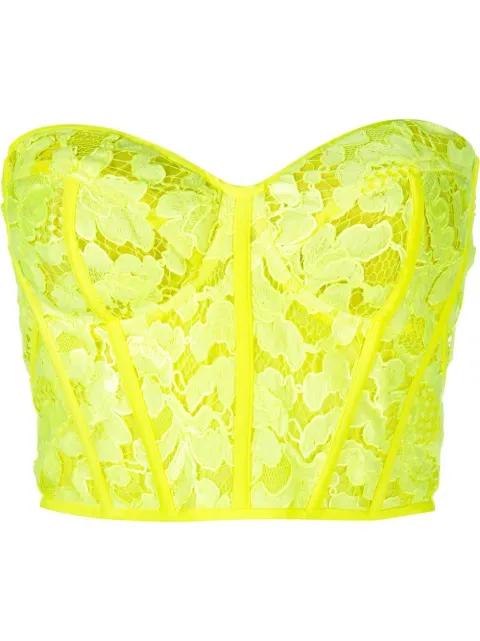 Alexander McQueen フローラルレース クロップドトップ