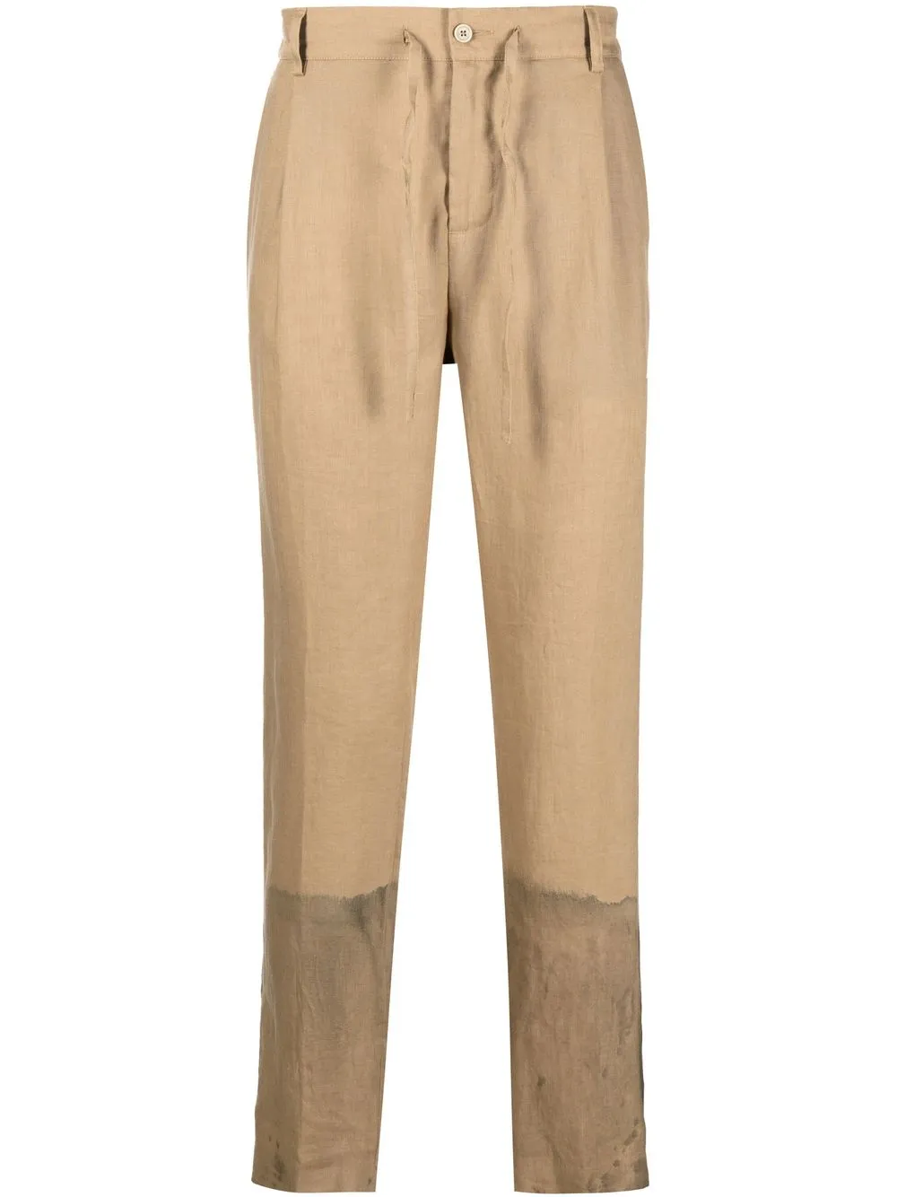 

Daniele Alessandrini pantalones chinos con motivo tie-dye - Marrón