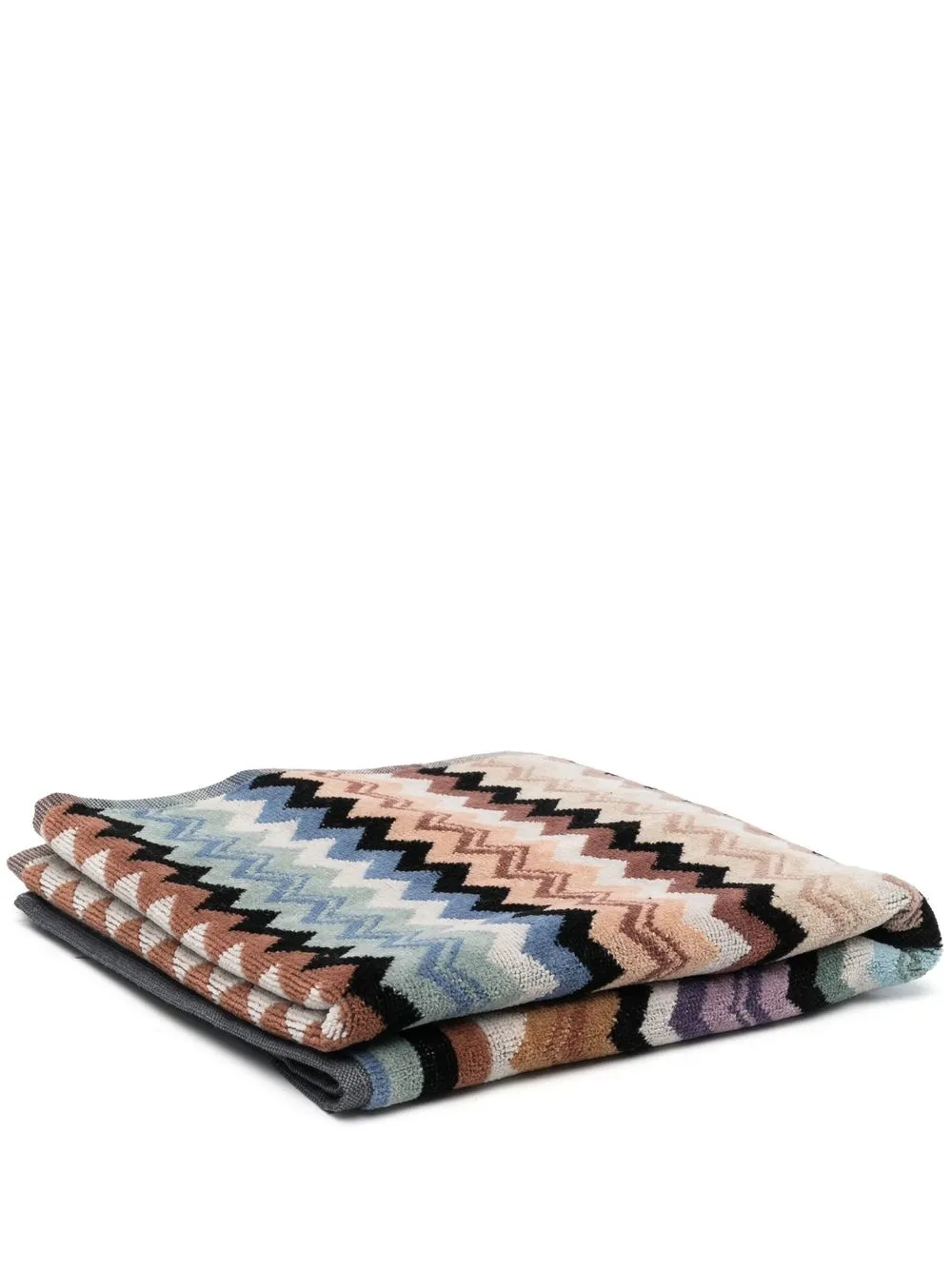 

Missoni Home toalla con motivo en zigzag - Marrón