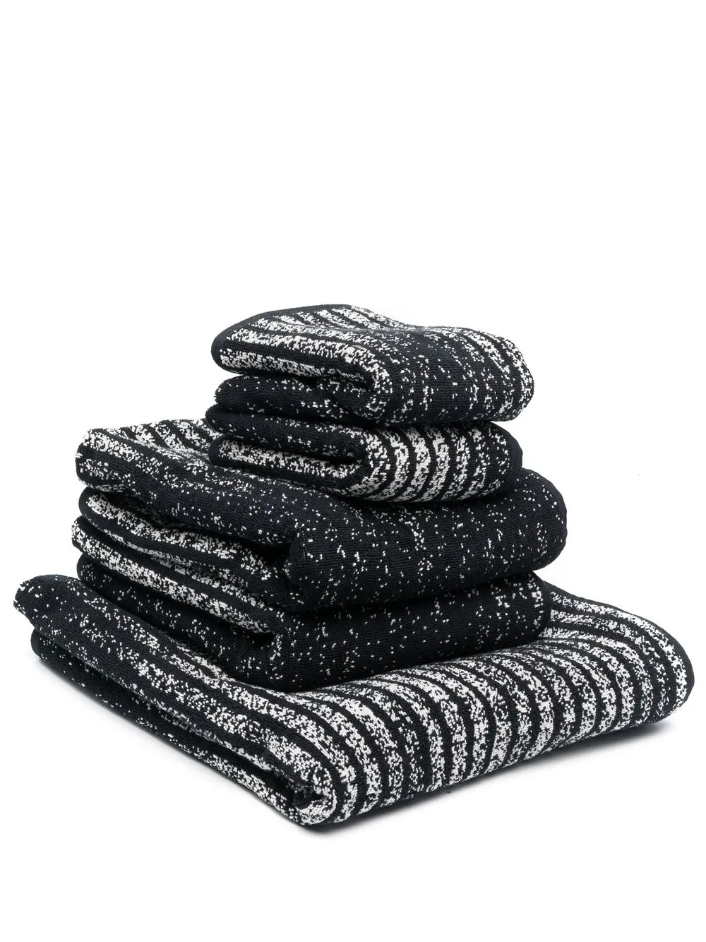 

Missoni Home two-tone striped towel - Black