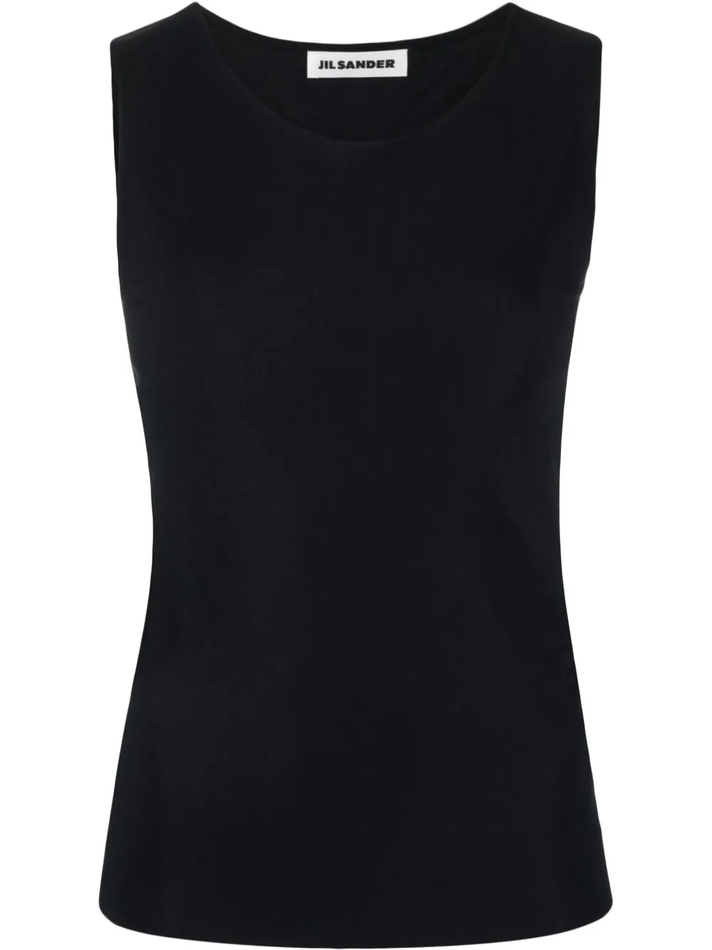 

Jil Sander top sin mangas stretch - Negro