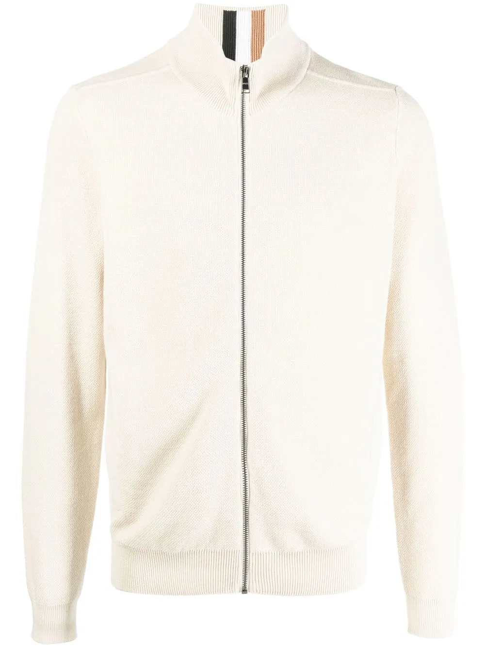 

BOSS high neck zip-up jumper - Neutrals