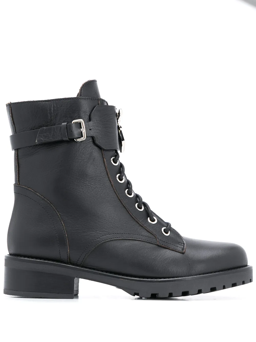 

Patrizia Pepe lace-up biker boots - Black