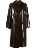 KASSL Editions Skai polished mid coat - Brown