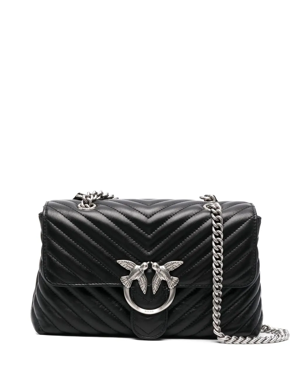 Pinko Lady Love Quilted Leather Shoulder Bag In Schwarz ModeSens