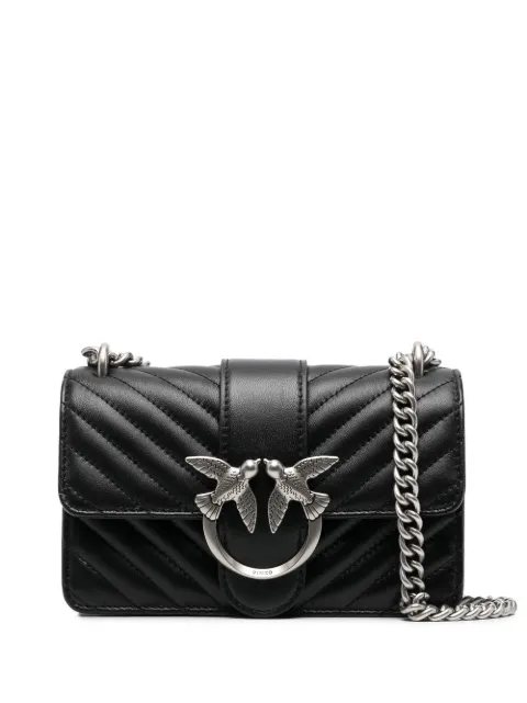 PINKO BAGS MINI LOVE BAG MIX IN NAPA LEATHER Woman Black | Mascheroni Moda