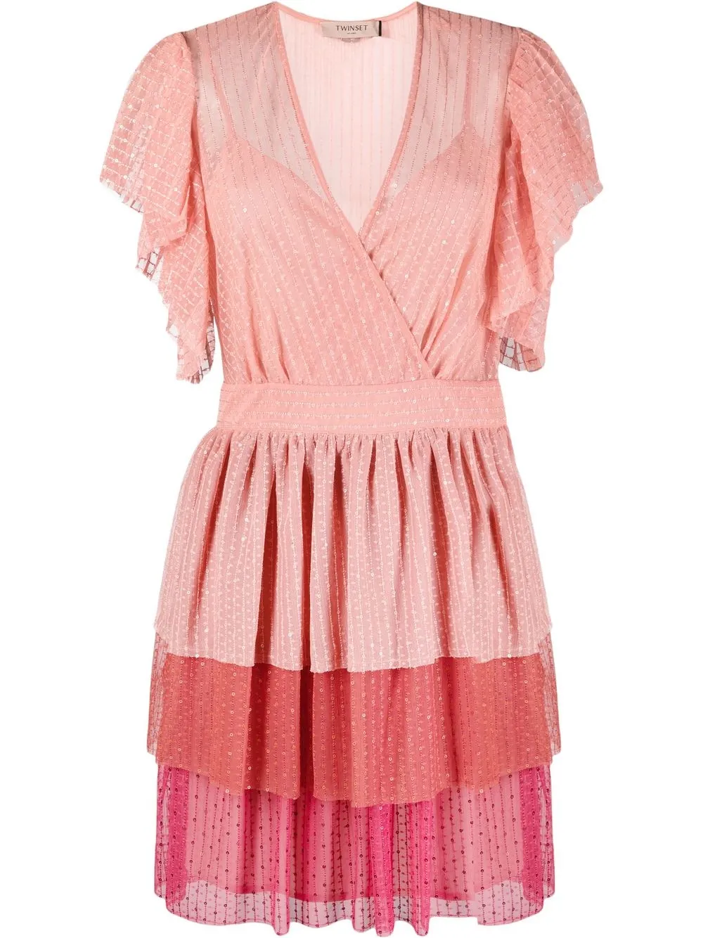 

TWINSET tiered-skirt dress - Pink