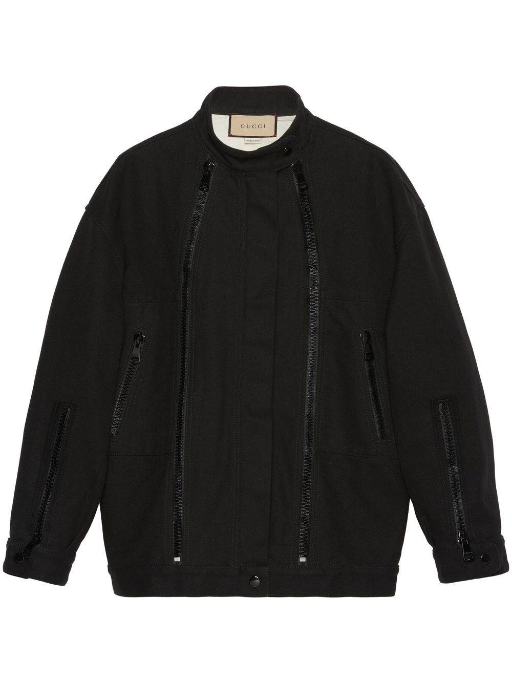 Gucci Gg Canvas Bomber Jacket In Black