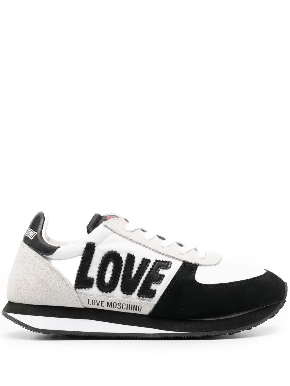 

Love Moschino tenis con parche del logo - Blanco