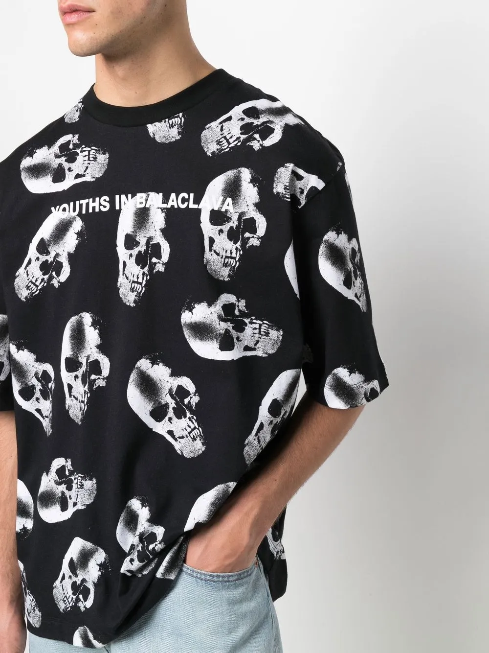 Saint laurent skull t shirt sale