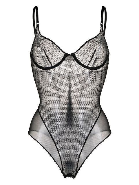 Kiki de Montparnasse lace-trim bodysuit 