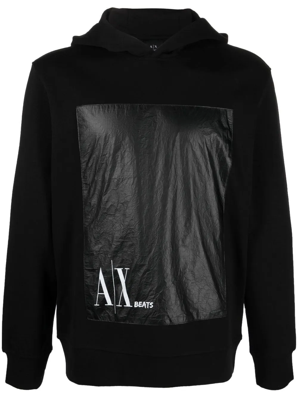 

Armani Exchange logo print hoodie - Black