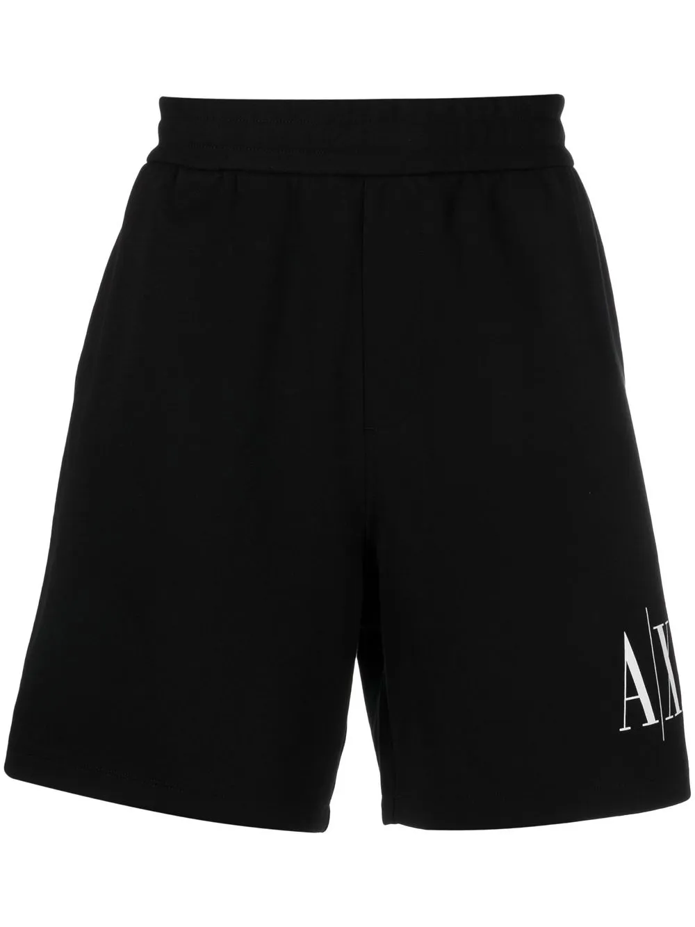 

Armani Exchange tailored logo-print shorts - Black
