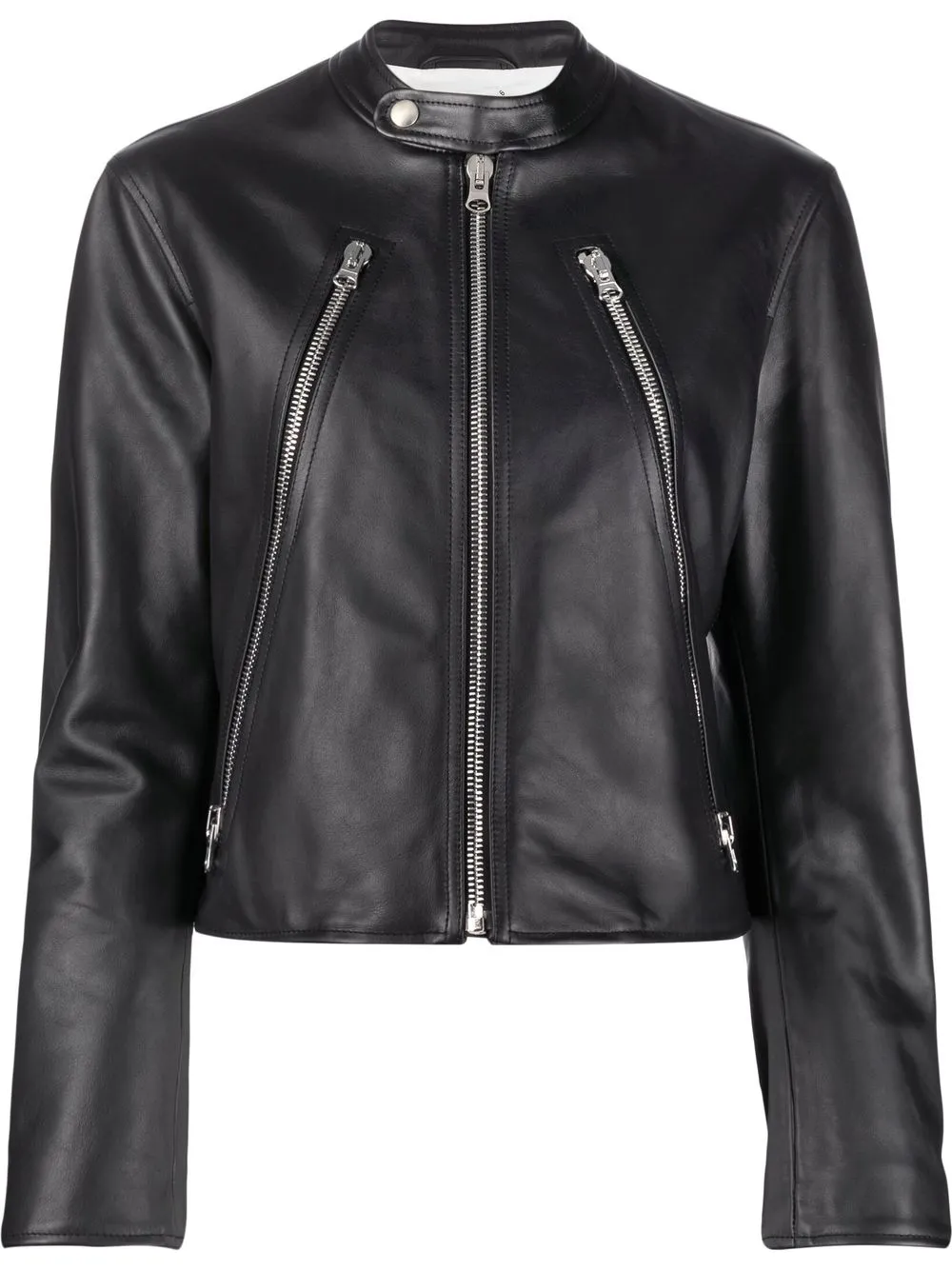 

MM6 Maison Margiela chamarra biker con cierre - Negro