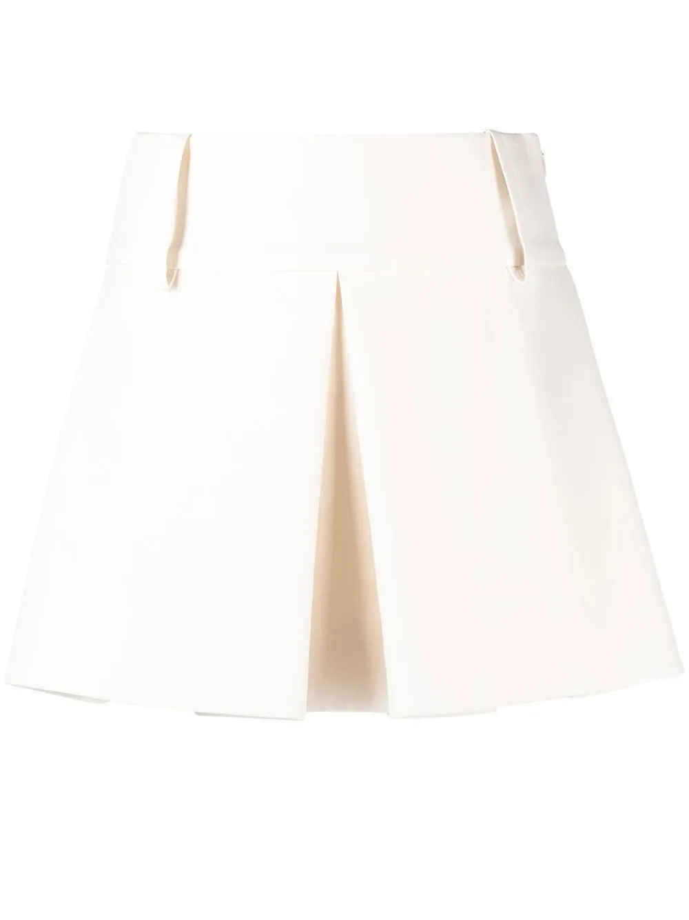 

Maximilian Davis falda corta con pliegues - Blanco