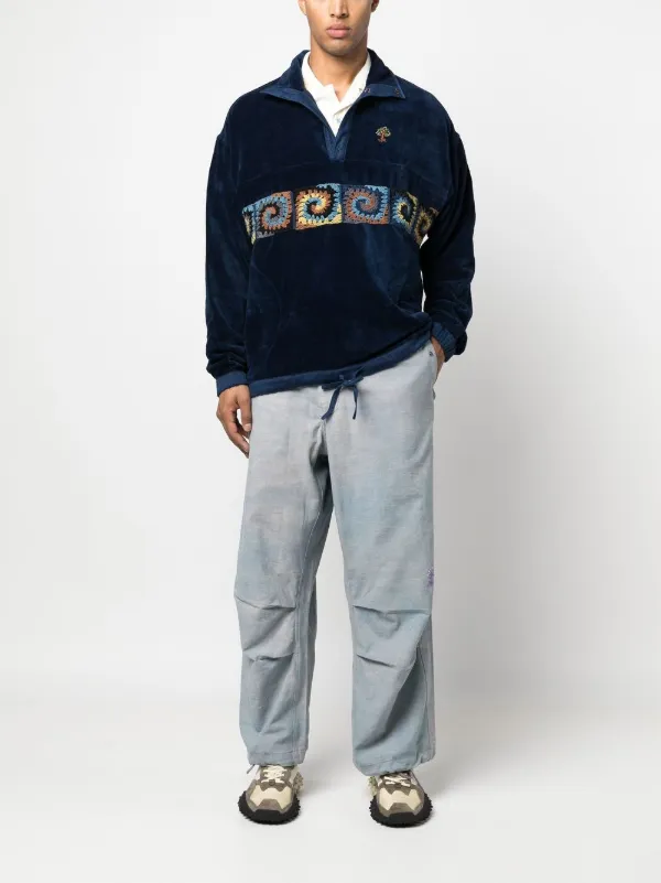 Pantaloni sportivi a gamba ampia Blu Farfetch Uomo Abbigliamento Pantaloni e jeans Pantaloni Pantaloni a zampa 